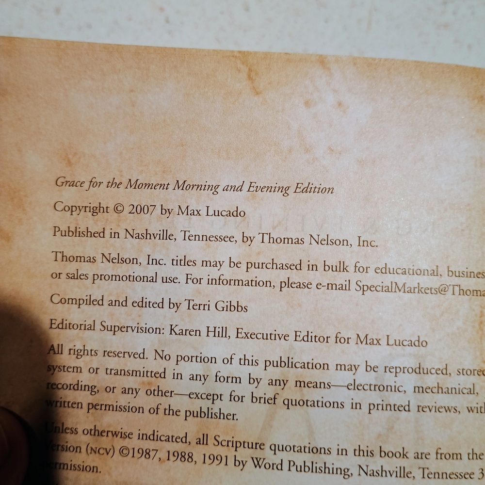 Grace for the Moment Book by Max Lucado - Picture 5 of 7